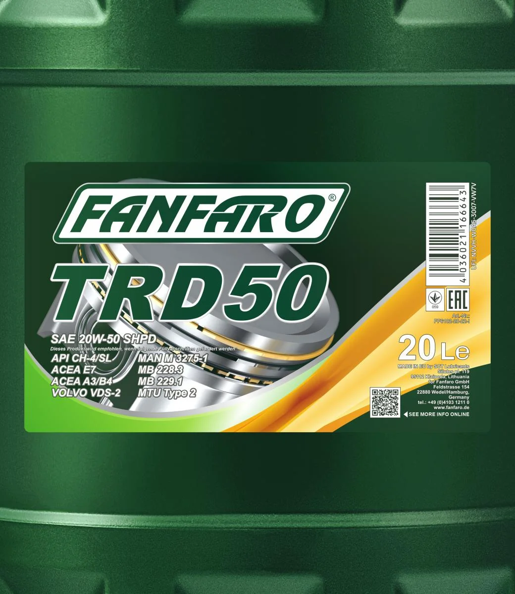 FANFARO - FF610220 - TRD 50 SHPD 20W-50 20L