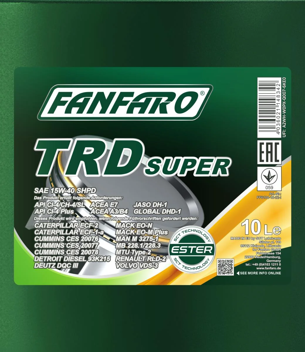 FANFARO - FF610410 - TRD Super SHPD 15W-40 10L
