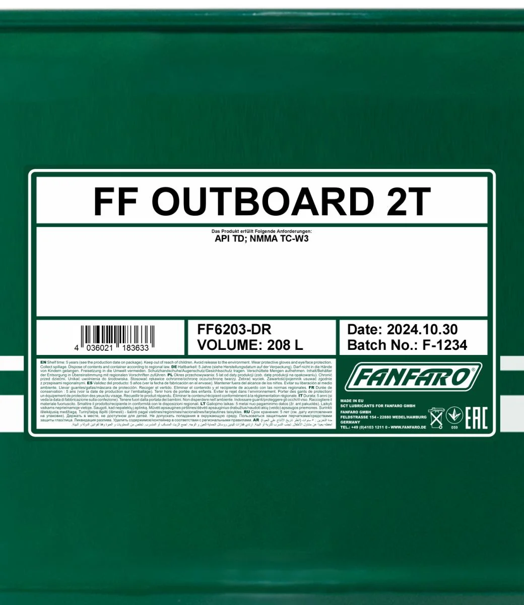 FANFARO - FF6203DR - Outboard 2T 208L