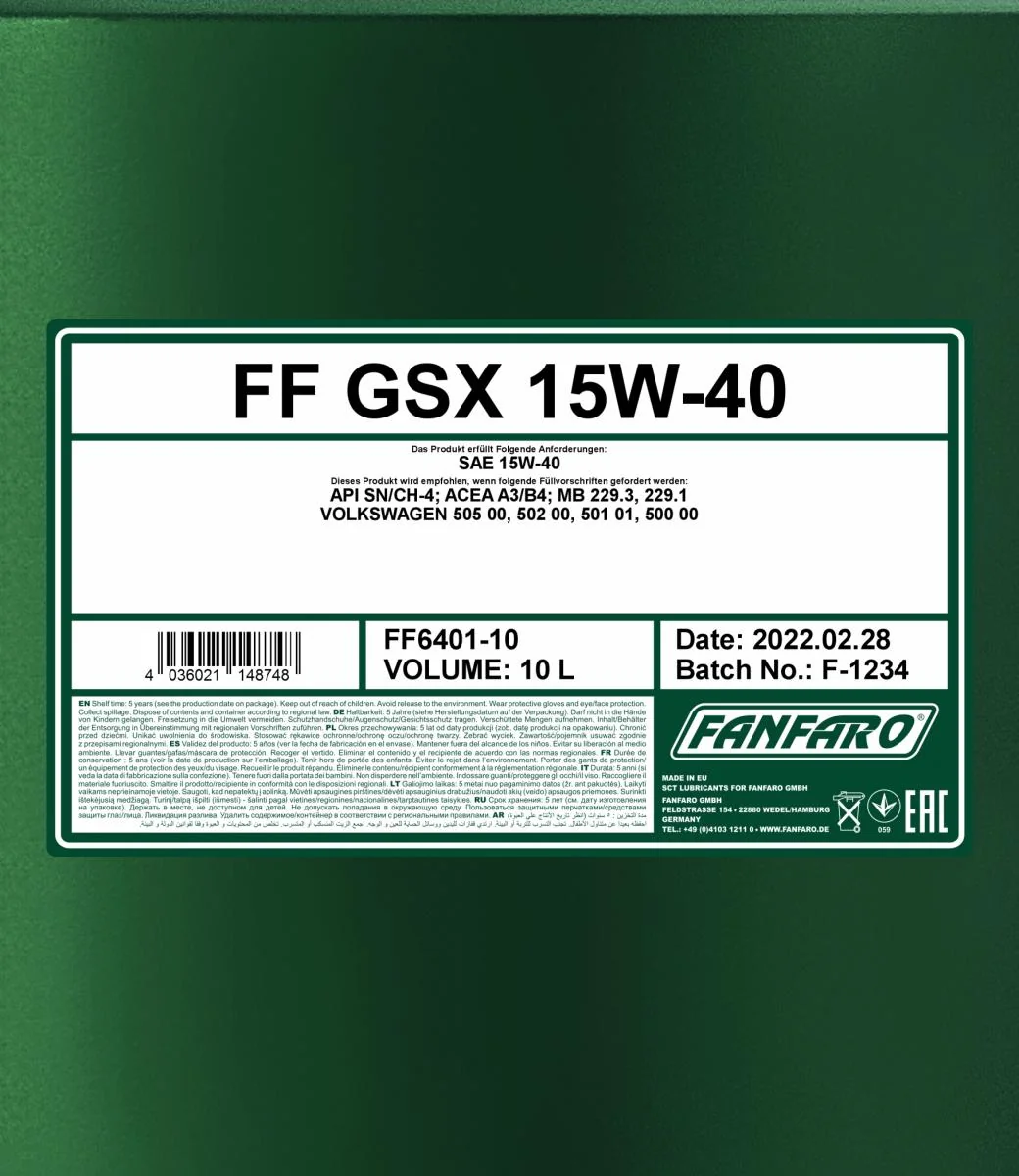 FANFARO - FF640110 - GSX 15W-40 10L