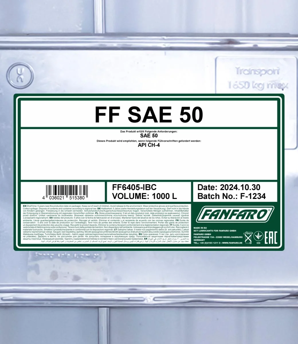 FANFARO - FF6405IBC - SAE 50 1000L