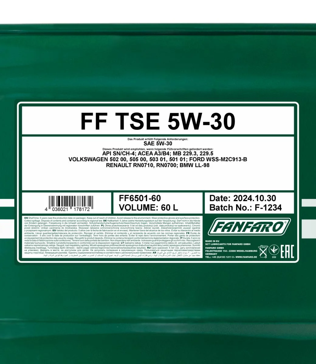 FANFARO - FF650160 - TSE 5W-30 60L