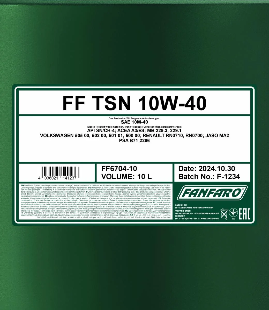 FANFARO - FF670410 - TSN 10W-40 10L