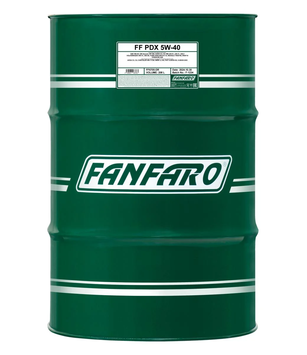 FANFARO - FF6705DR - PDX 5W-40 208L