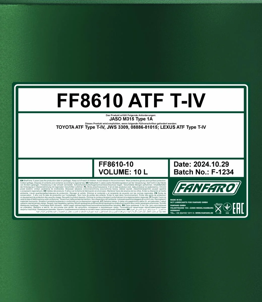 FANFARO - FF861010 - ATF T-IV 10L