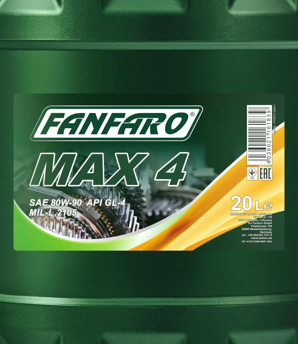 FANFARO - FF870120 - MAX 4 80W-90 GL-4 20L