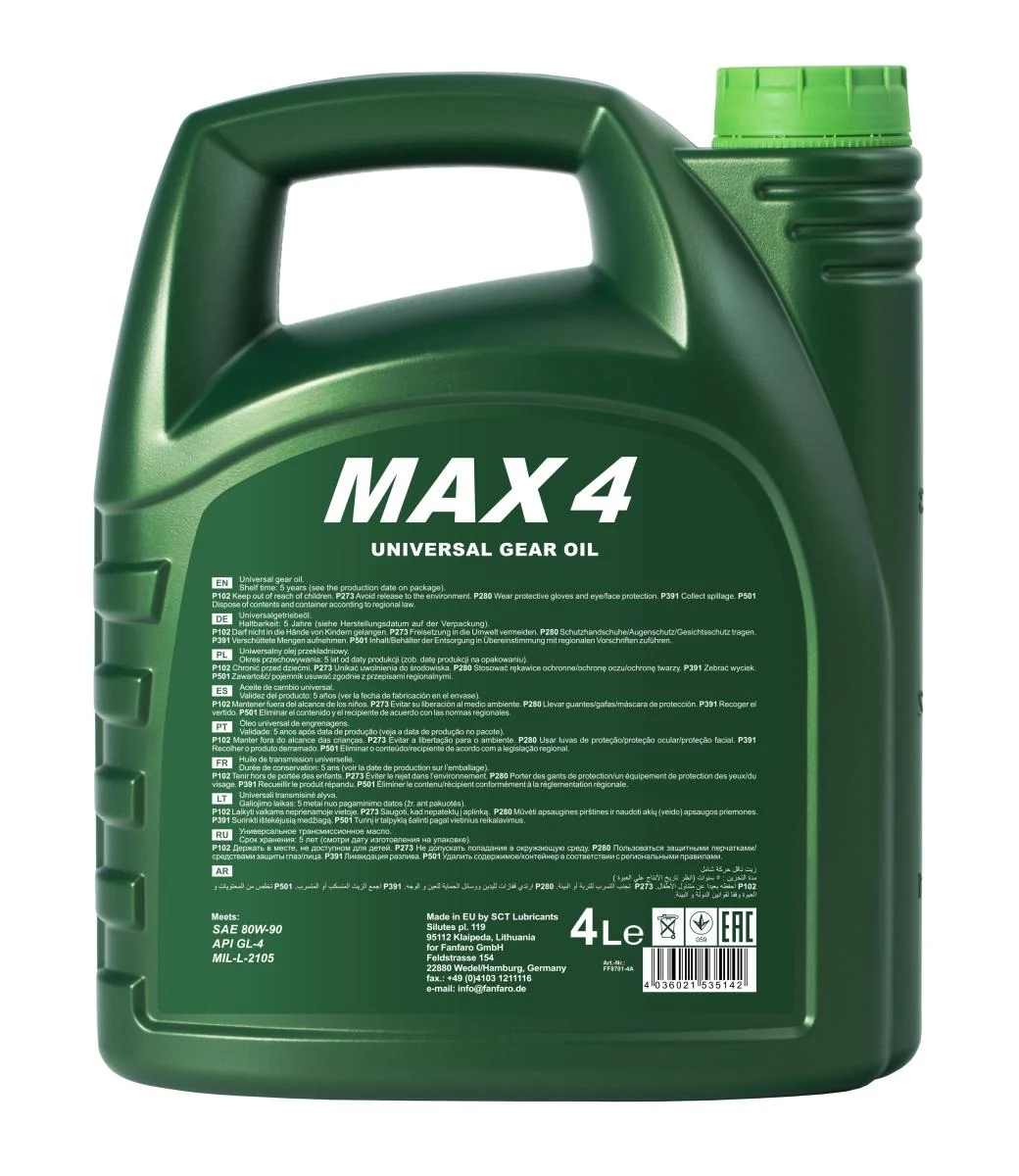FANFARO - FF87014 - MAX 4 80W-90 GL-4 4L