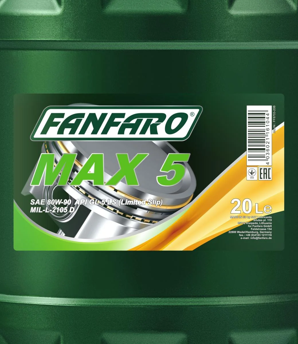 FANFARO - FF870320 - MAX 5 80W-90 GL-5 LS 20L