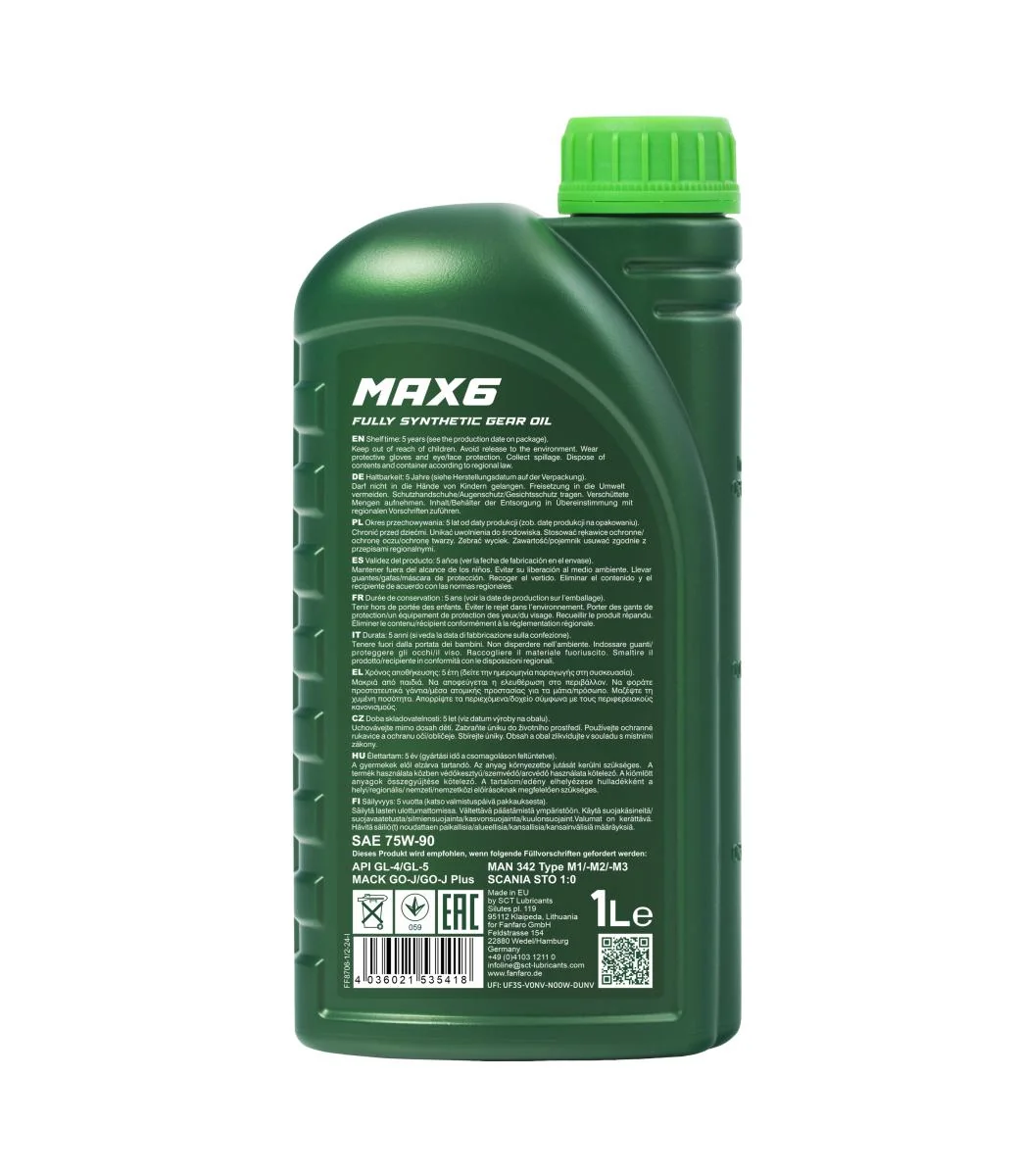FANFARO - FF87061 - MAX 6 75W-90 GL-5 1L