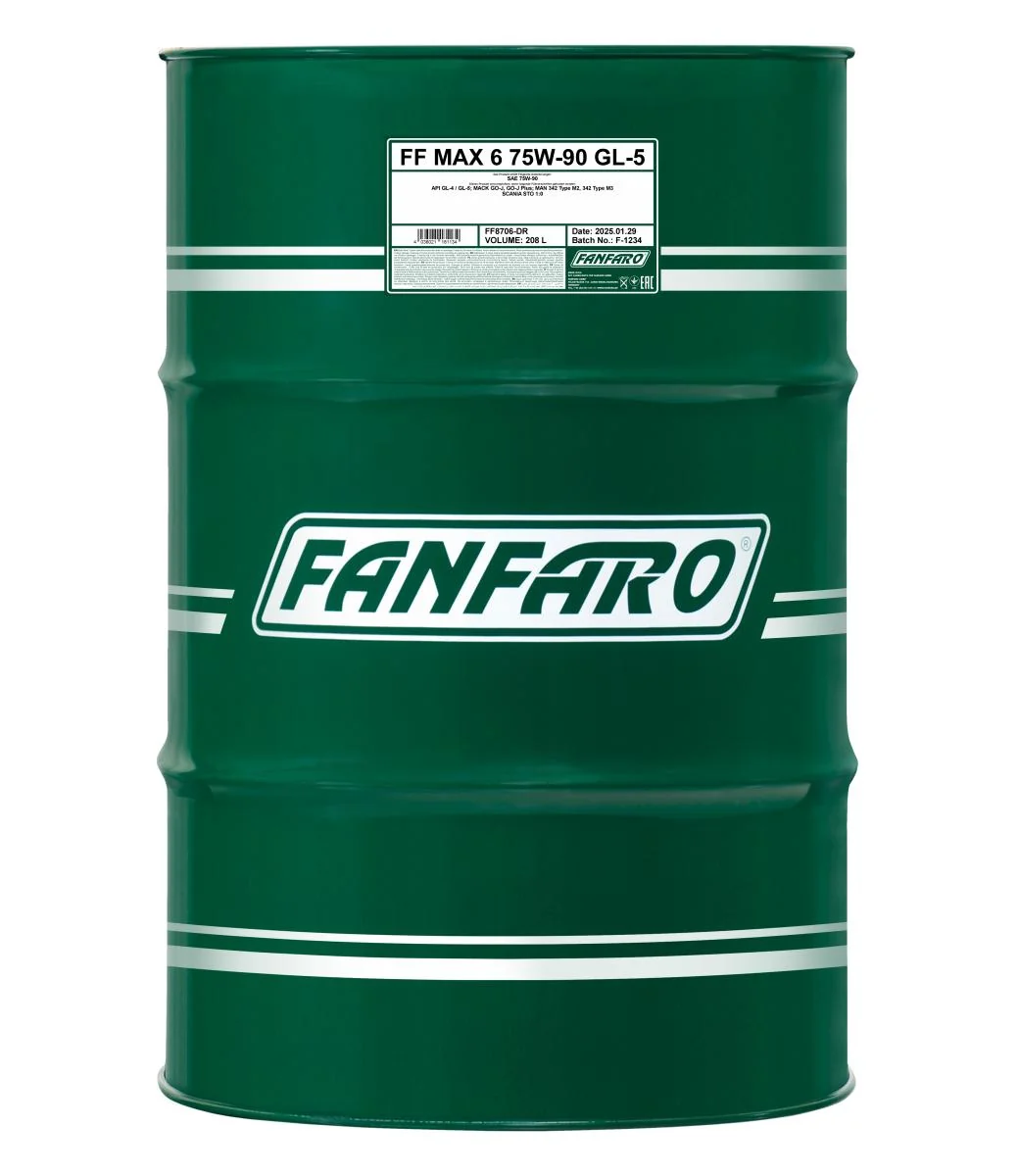 FANFARO - FF8706DR - MAX 6 75W-90 GL-5 208L