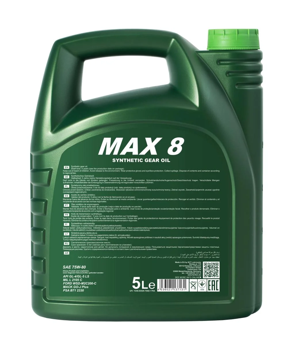 FANFARO - FF87135 - MAX 8 SAE 75W-80 GL-4/GL-5 LS 5L