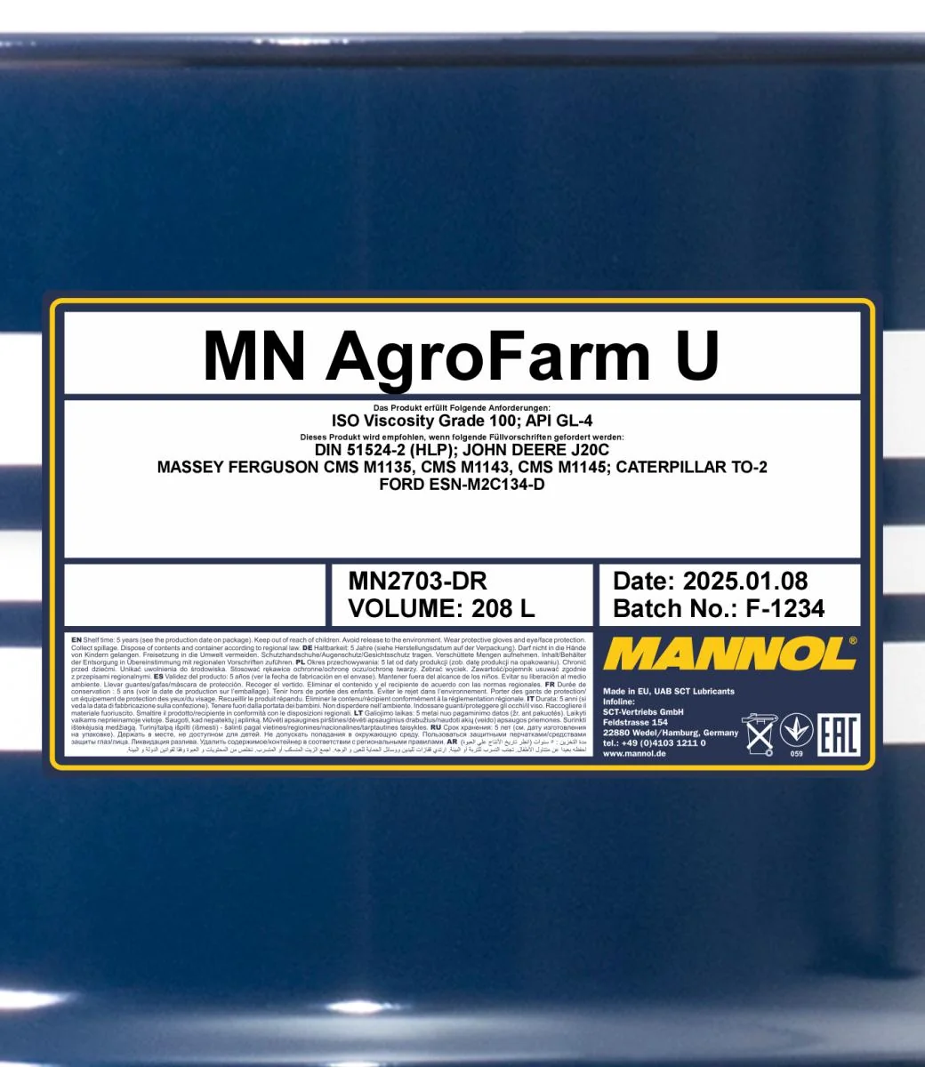 MANNOL® - MN2703DR - AgroFarm U 2703 208L
