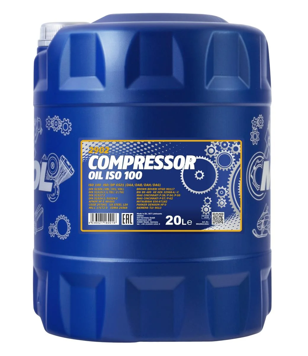 MANNOL® - MN290220 - Compressor Oil ISO 100 2902 20L