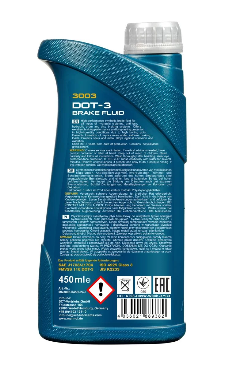 MANNOL® - MN300305 - DOT-3 Brake Fluid 500ml