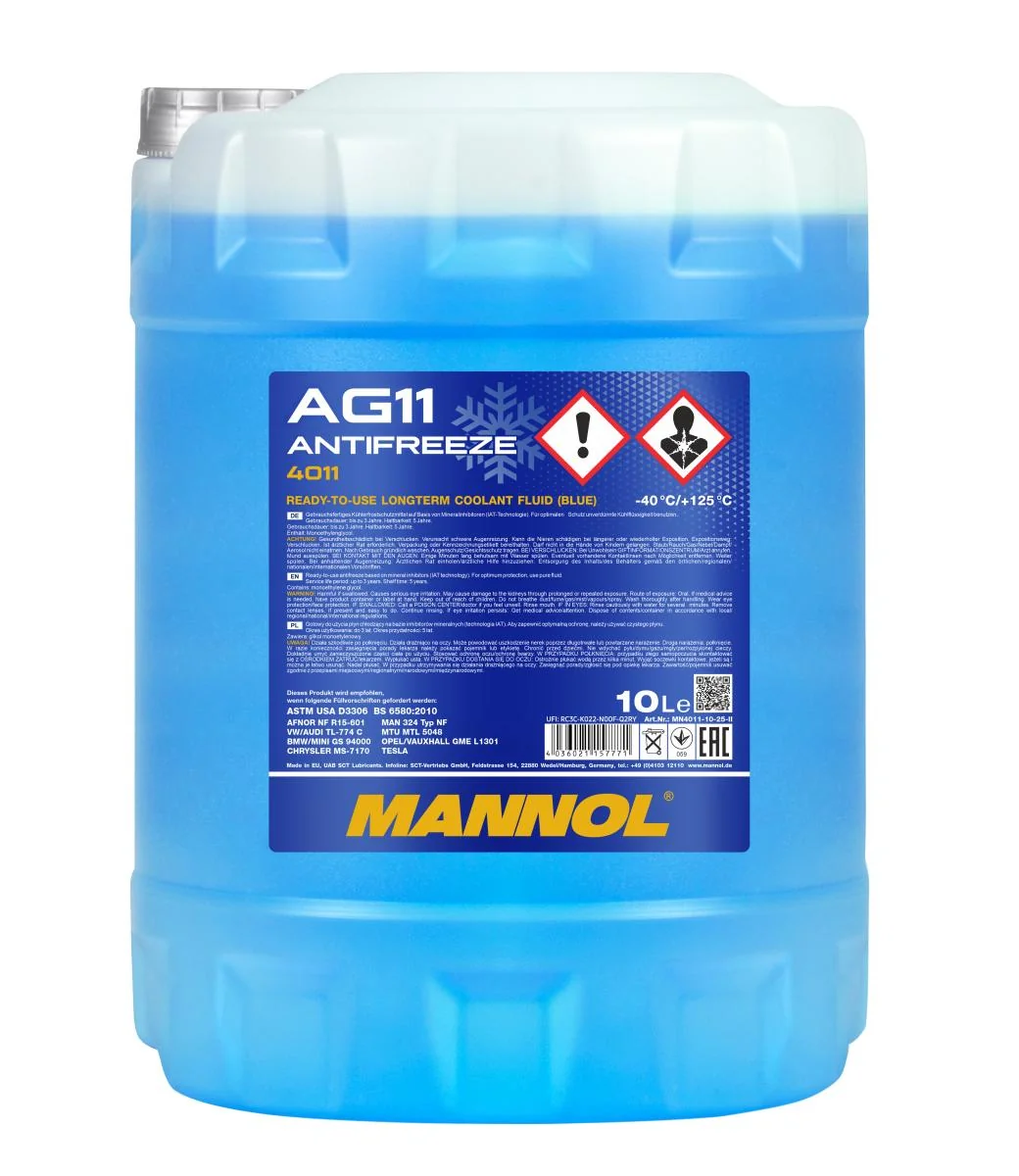 MANNOL® - MN401110 - Antifreeze AG11 (-40) Longterm 10L