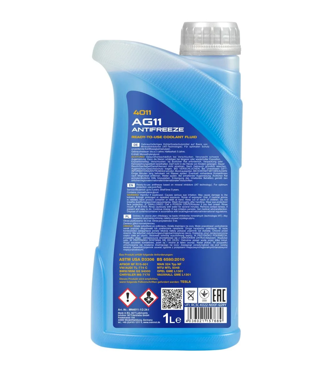 MANNOL® - MN40111 - Antifreeze AG11 (-40) Longterm 1L