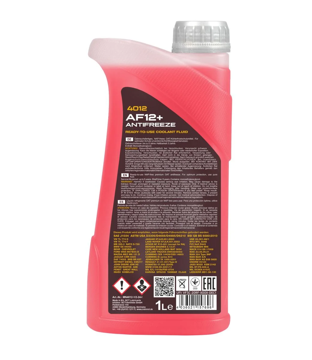MANNOL® - MN40121 - Antifreeze AF12+ (-40) Longlife 1L