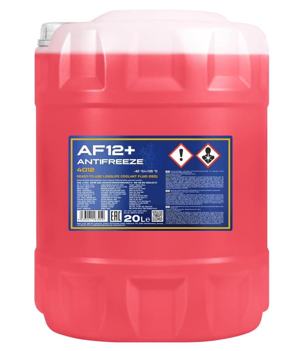 MANNOL® - MN401220 - Antifreeze AF12+ (-40) Longlife 20L