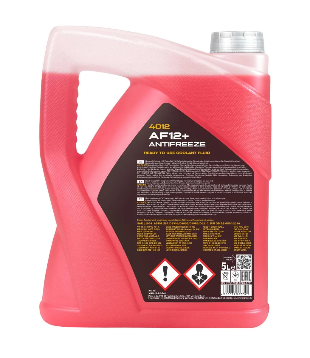 MANNOL® - MN40125 - Antifreeze AF12+ (-40) Longlife 5L