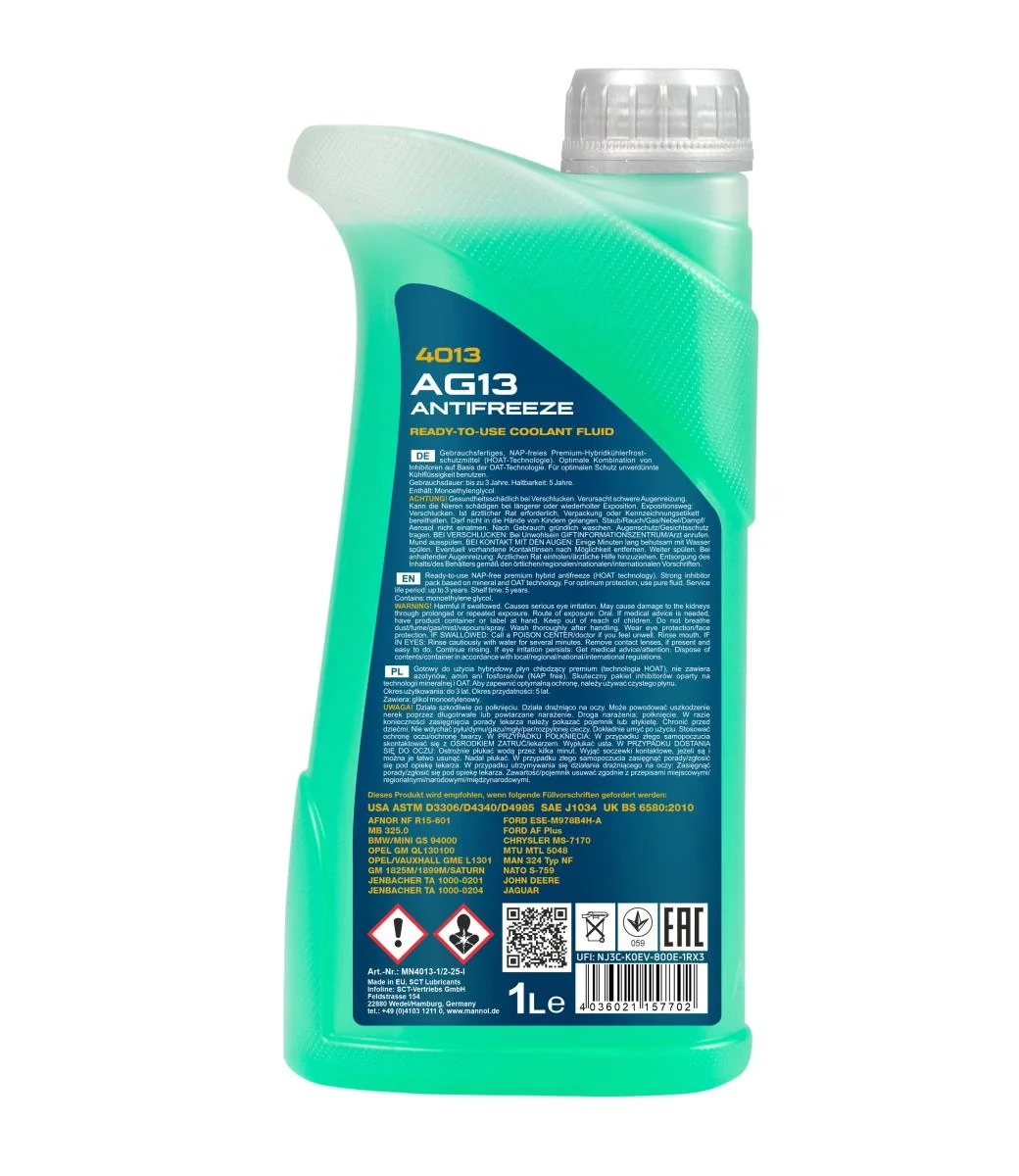 MANNOL® - MN40131 - Antifreeze AG13 (-40) Hightec 1L