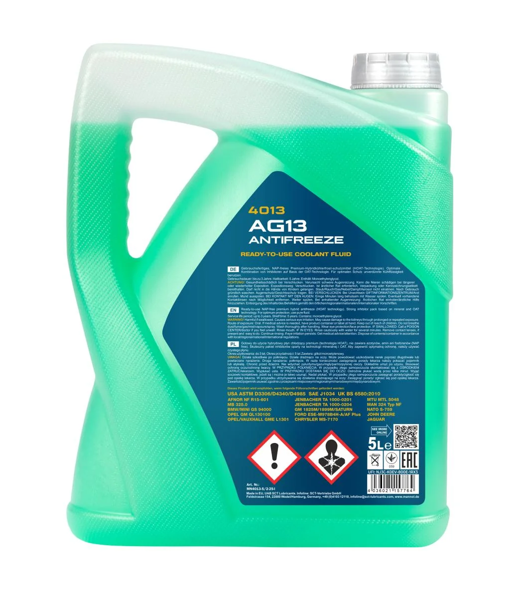 MANNOL® - MN40135 - Antifreeze AG13 (-40) Hightec 5L