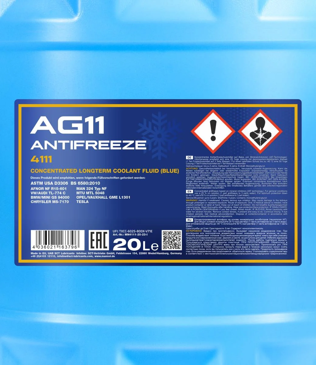 MANNOL® - MN411120 - Antifreeze AG11 Longterm 20L