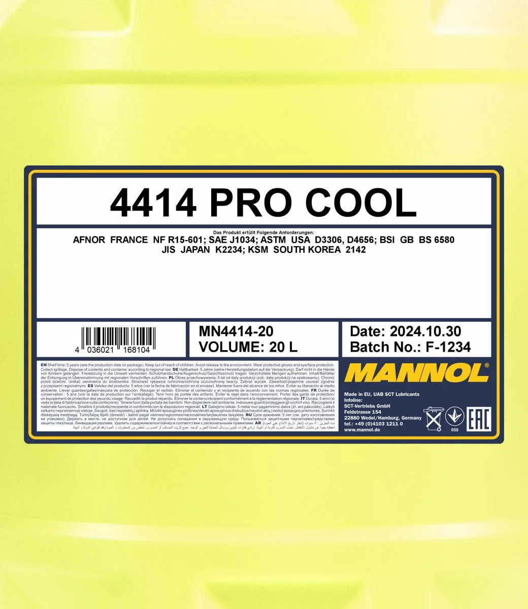MANNOL® - MN441420 - Pro Cool 4414 20L