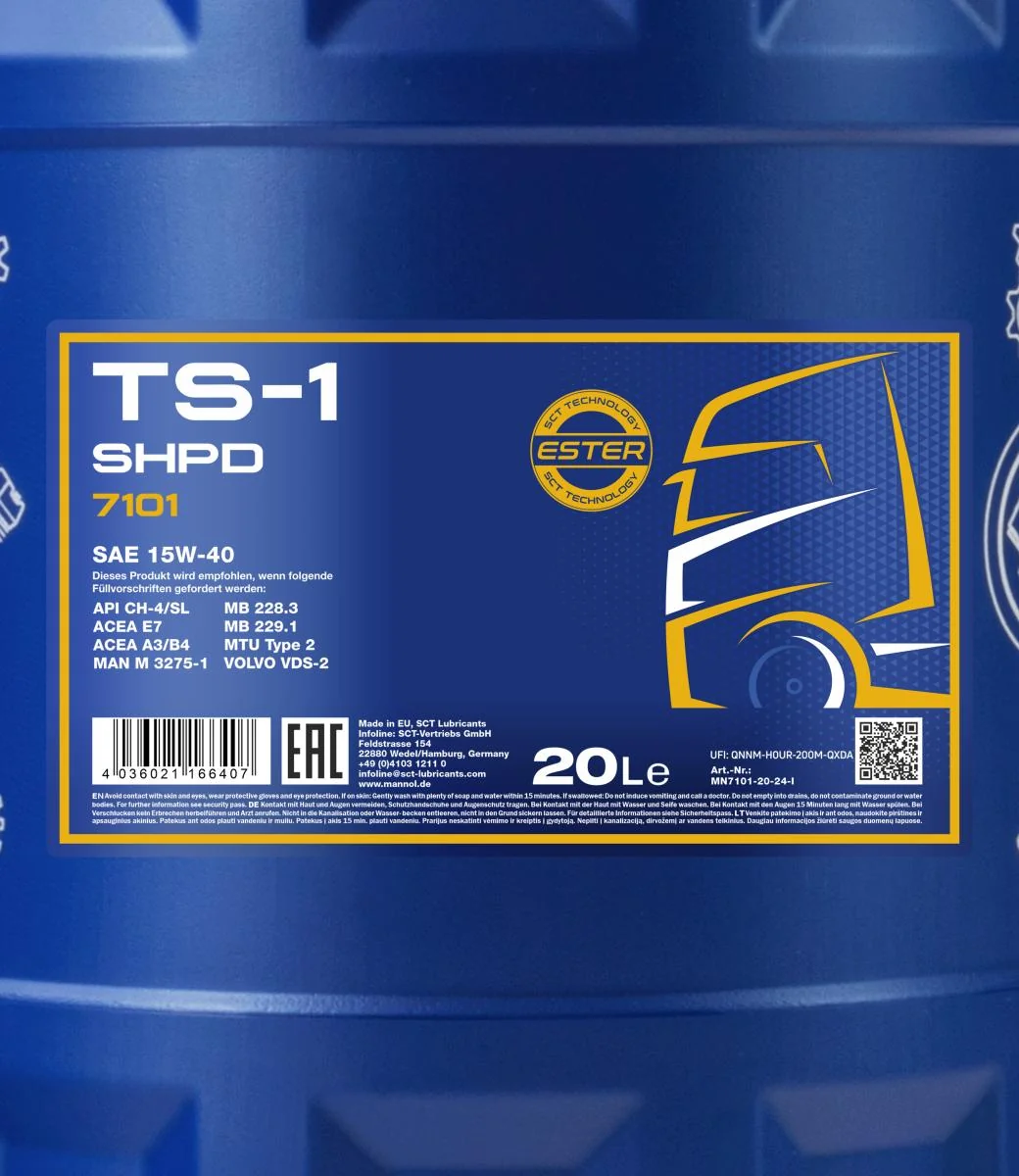 MANNOL® - MN710120 - TS-1 SHPD 15W-40 20L