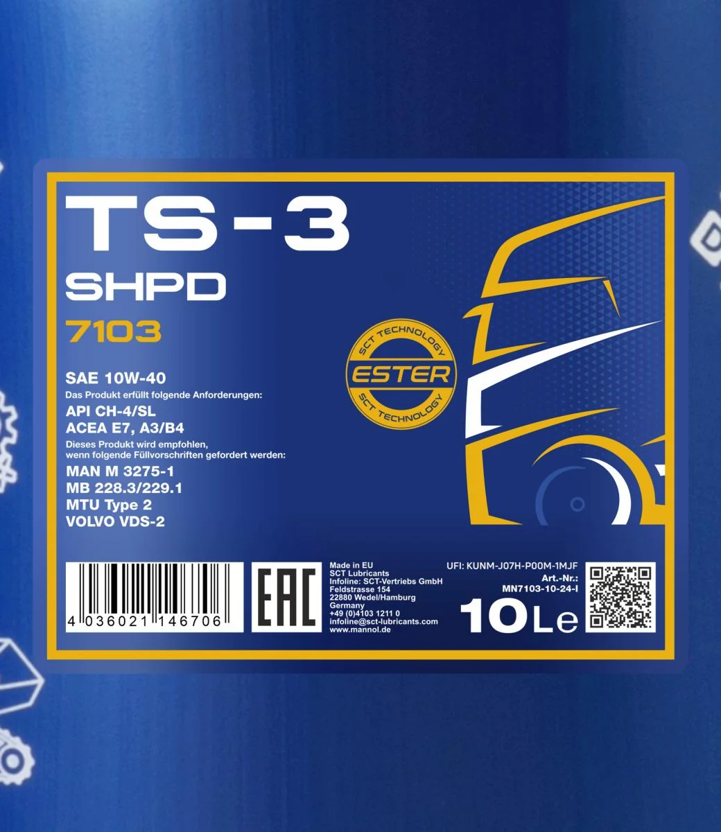 MANNOL® - MN710310 - TS-3 SHPD 10W-40 Mineral 10L