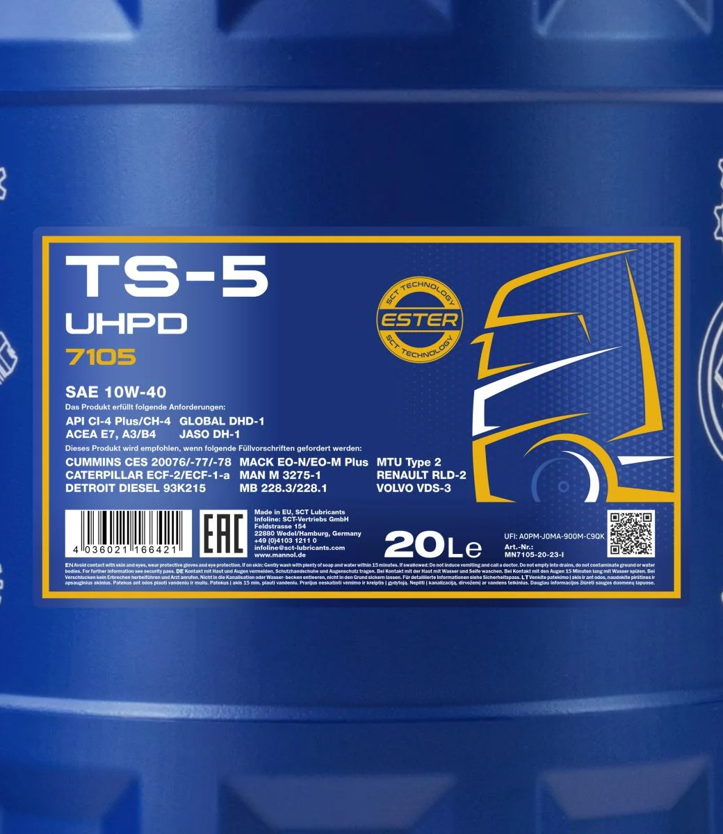 MANNOL® - MN710520 - TS-5 UHPD 10W-40 20L