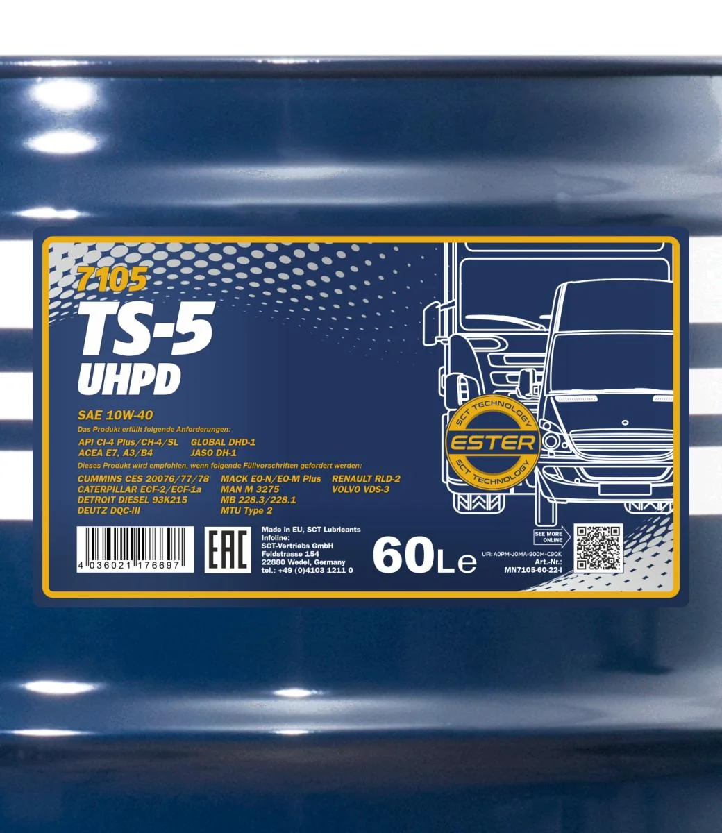 MANNOL® - MN710560 - TS-5 UHPD 10W-40 60L