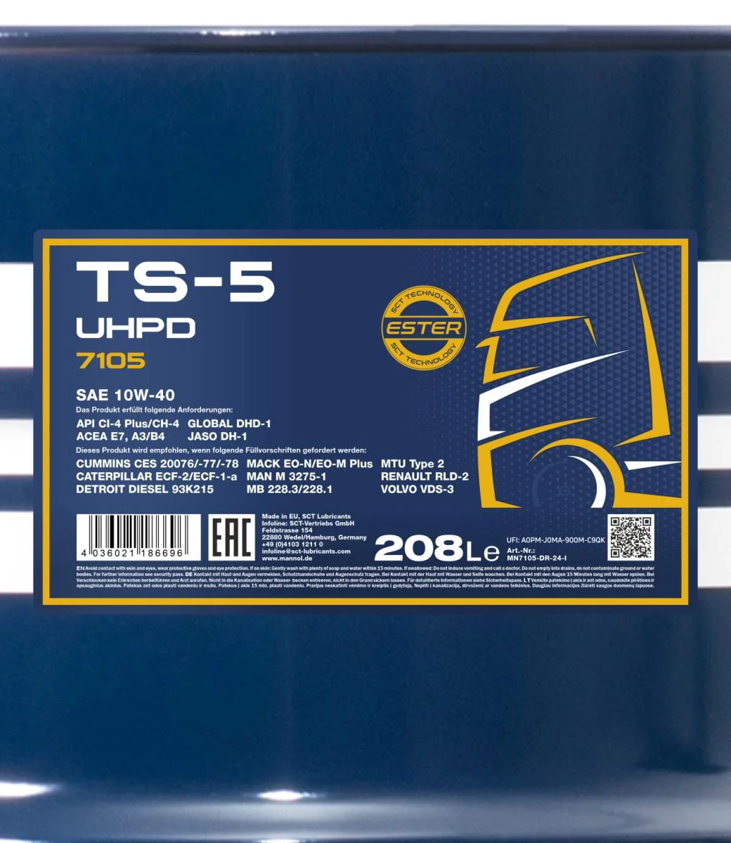 MANNOL® - MN7105DR - TS-5 UHPD 10W-40 208L