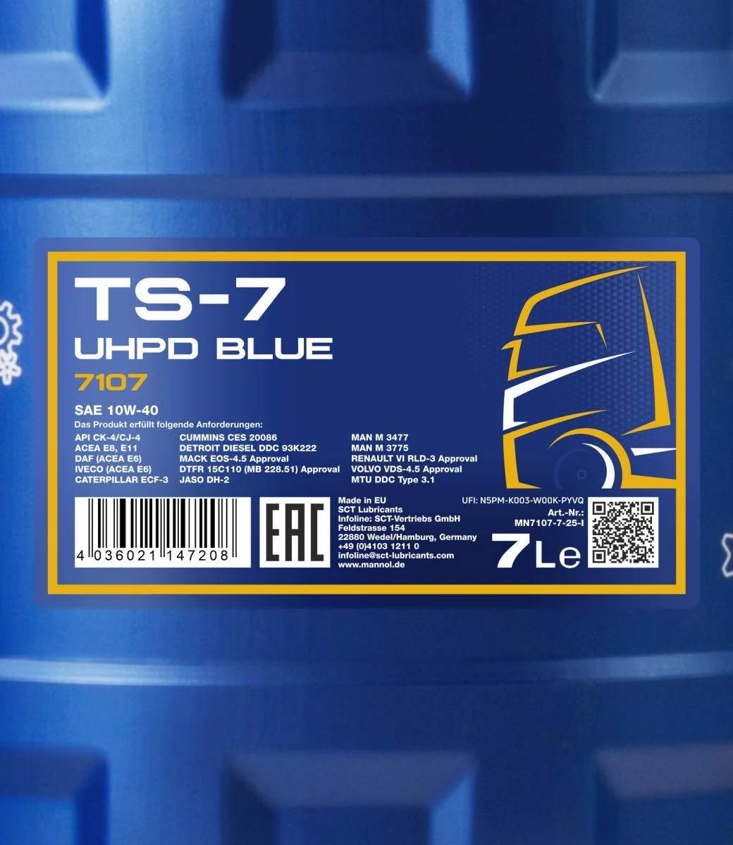 MANNOL® - MN71077 - TS-7 UHPD 10W-40 Blue 7L