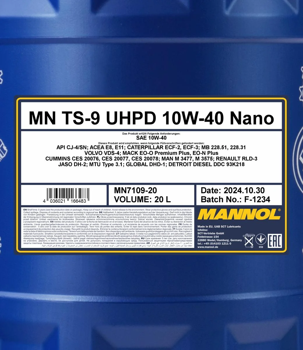 MANNOL® - MN710920 - TS-9 PRO 10W-40 20L