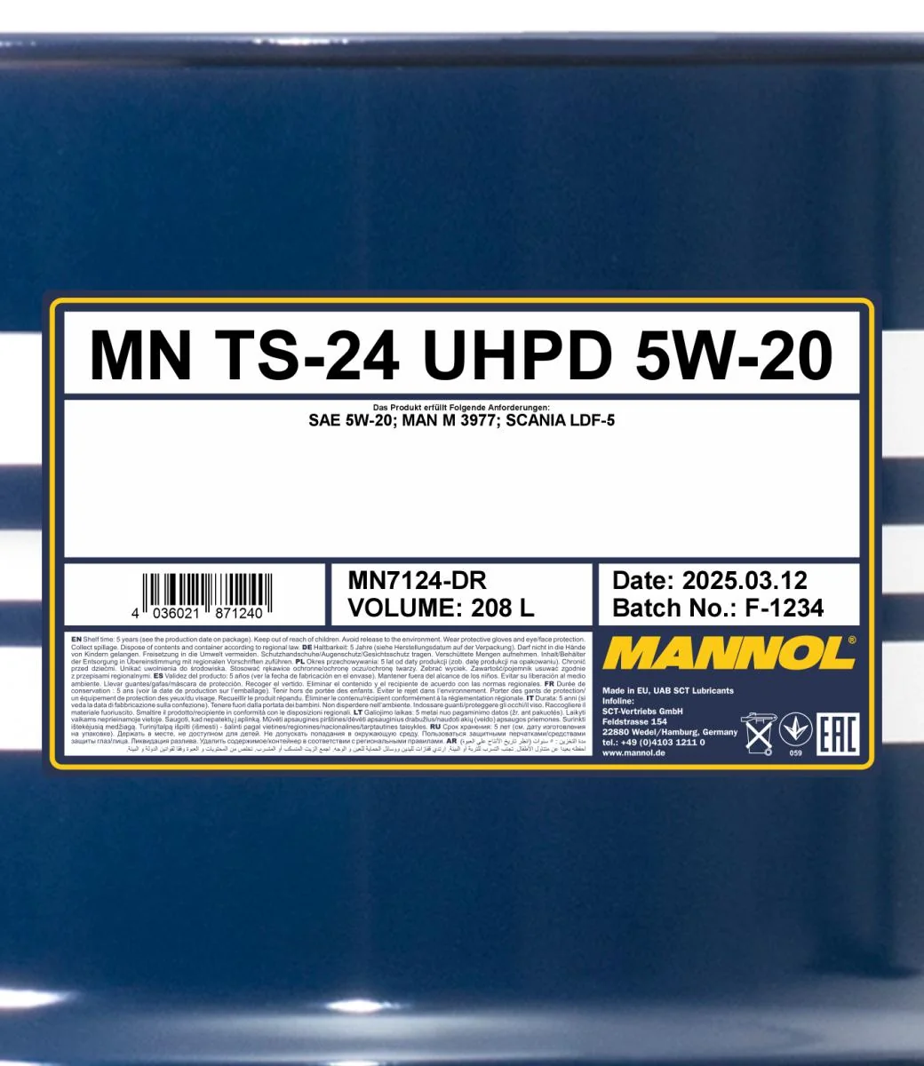 MANNOL® - MN7124DR - TS-24 UHPD 5W-20 208L