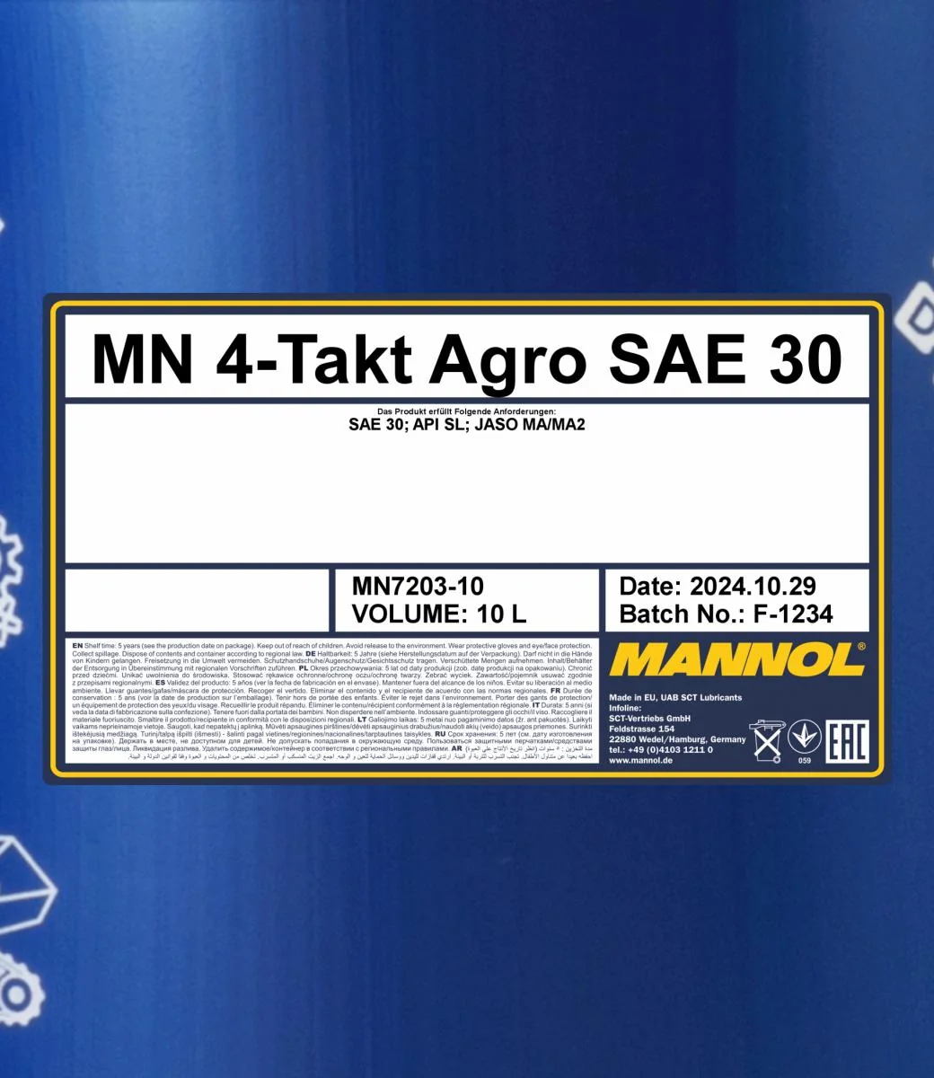 MANNOL® - MN720310 - 4-Stroke Agro SAE 30 10L