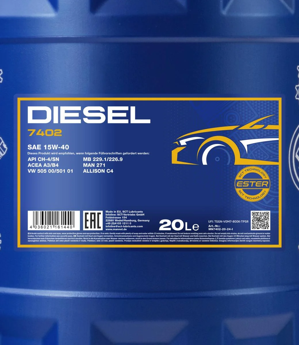 MANNOL® - MN740220 - Diesel 15W-40 20L
