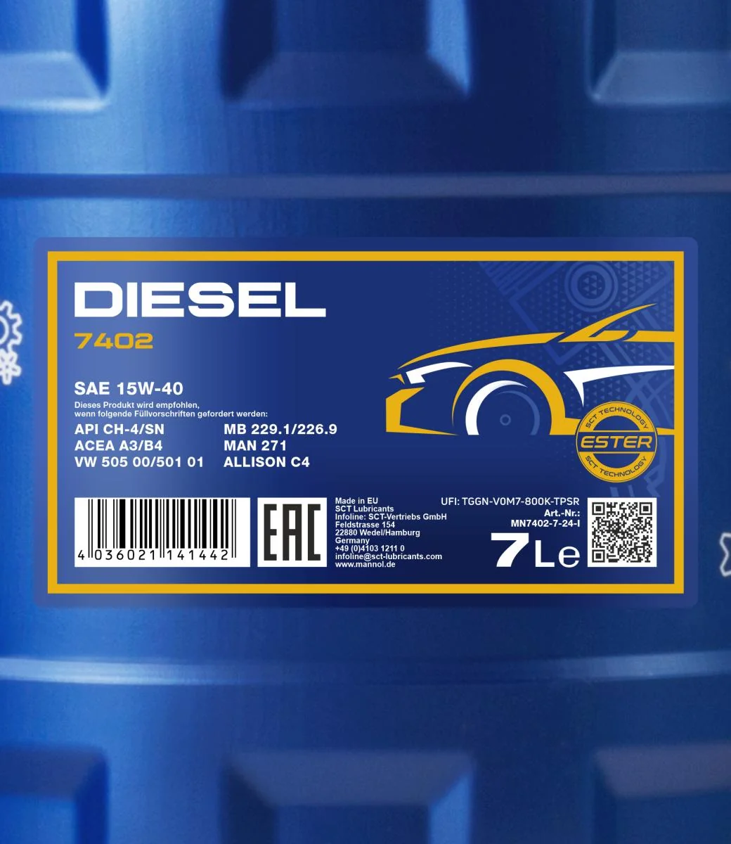 MANNOL® - MN74027 - Diesel 15W-40 7L