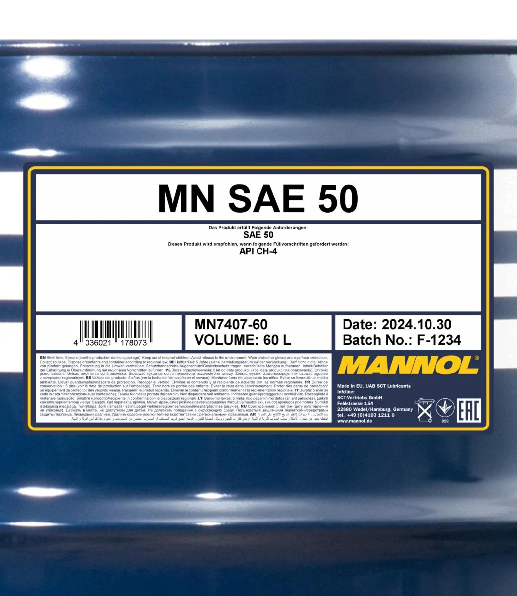 MANNOL® - MN740760 - SAE 50 60L