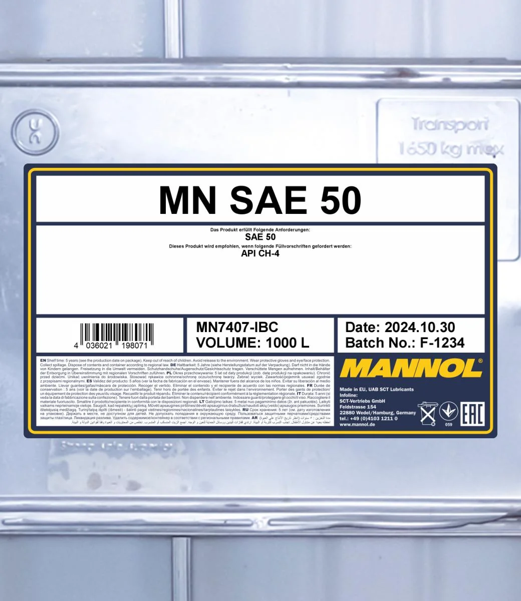 MANNOL® - MN7407IBC - SAE 50 1000L