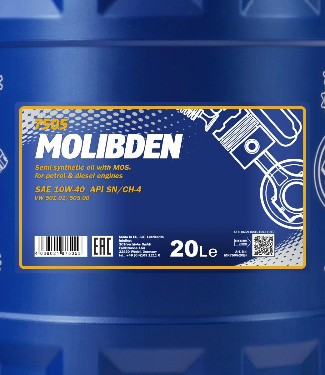 MANNOL® - MN750520 - Molibden 10W-40 7505 20L