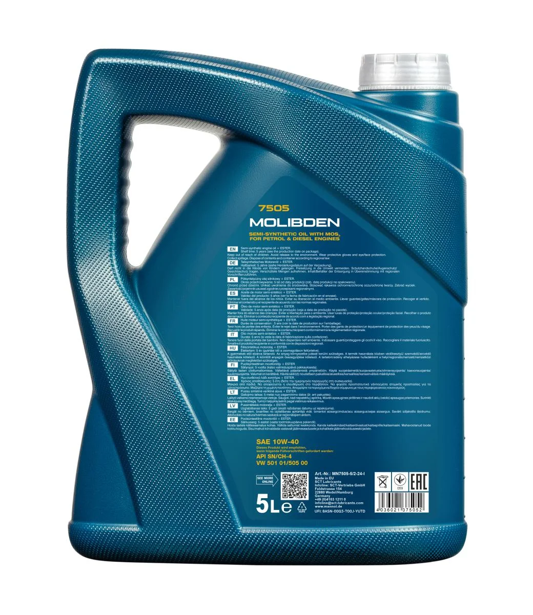 MANNOL® - MN75055 - Molibden 10W-40 7505 5L