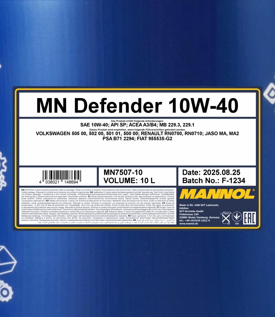 MANNOL® - MN750710 - Defender 10W-40 10L