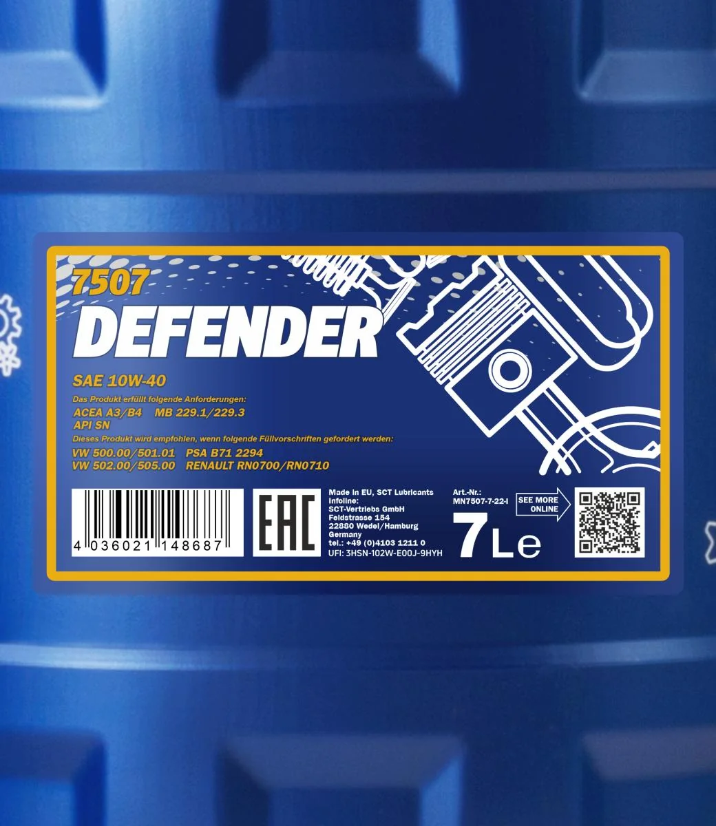 MANNOL® - MN75077 - Defender 10W-40 7L