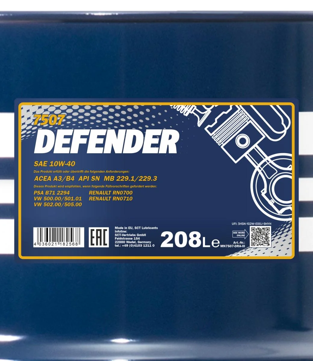 MANNOL® - MN7507DR - Defender 10W-40 208L