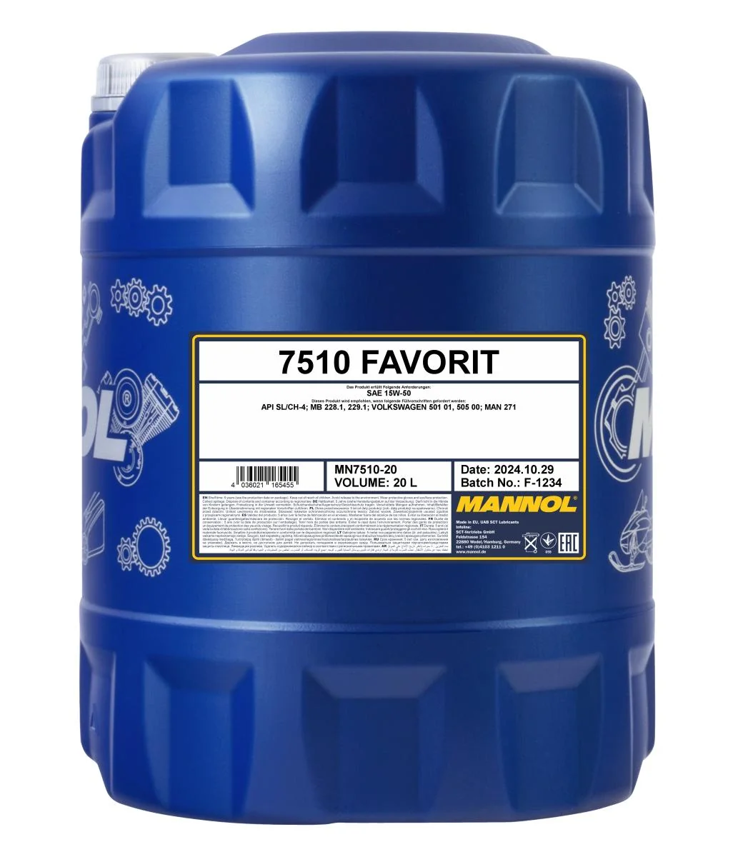 MANNOL® - MN751020 - Favorit 15W-50 7510 20L