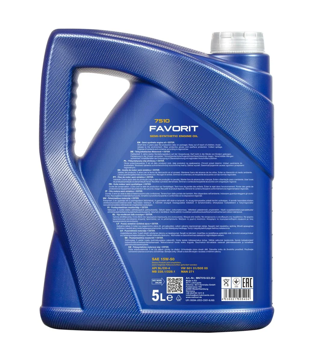 MANNOL® - MN75105 - Favorit 15W-50 7510 5L