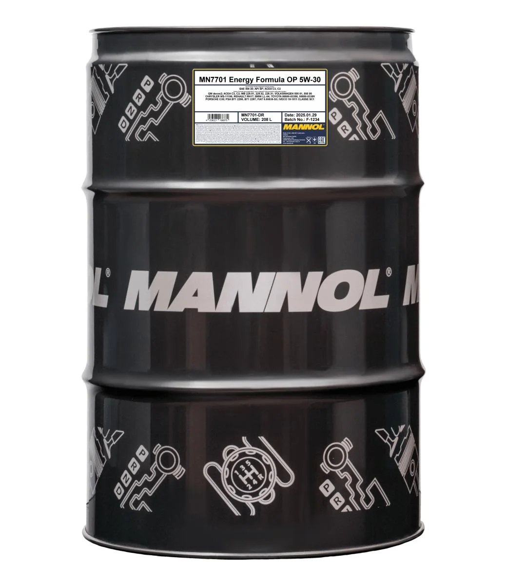 MANNOL® - MN7701DR - 7701 Energy Formula OP 5W-30 208l