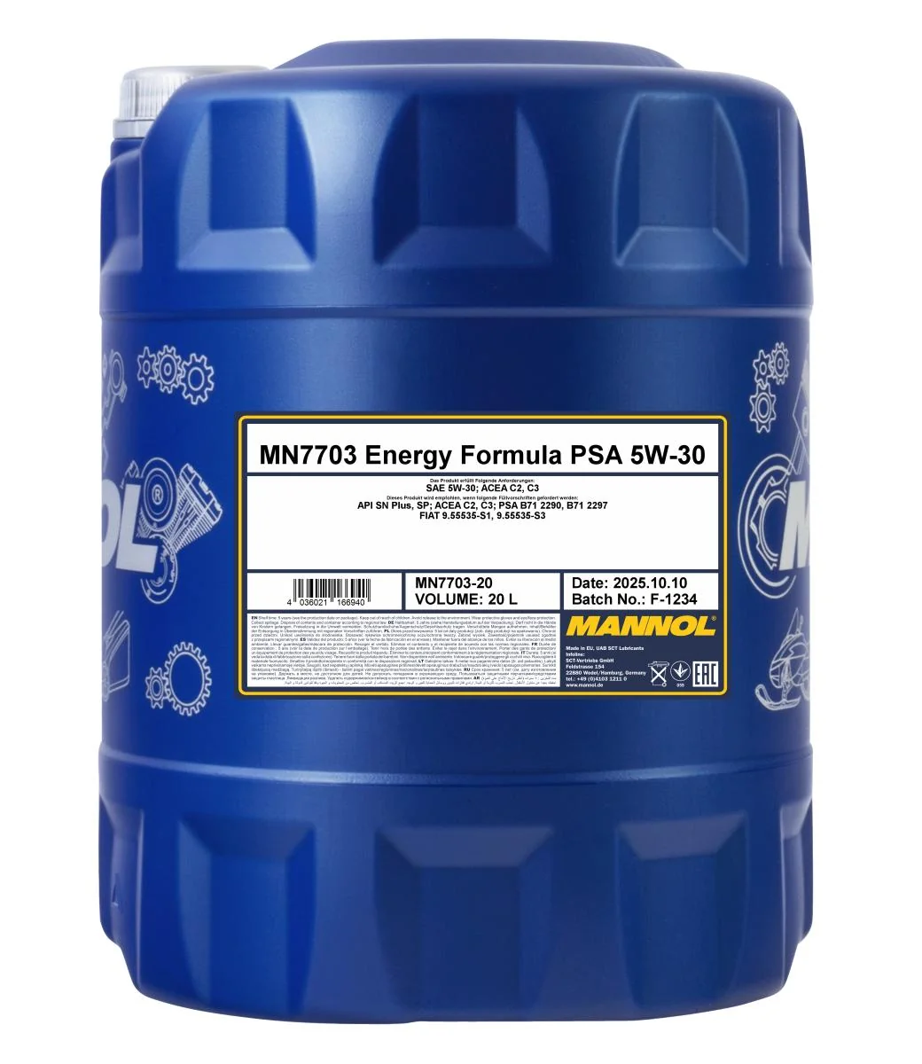 MANNOL® - MN770320 - 7703 Energy Formula PSA 5W-30 20l