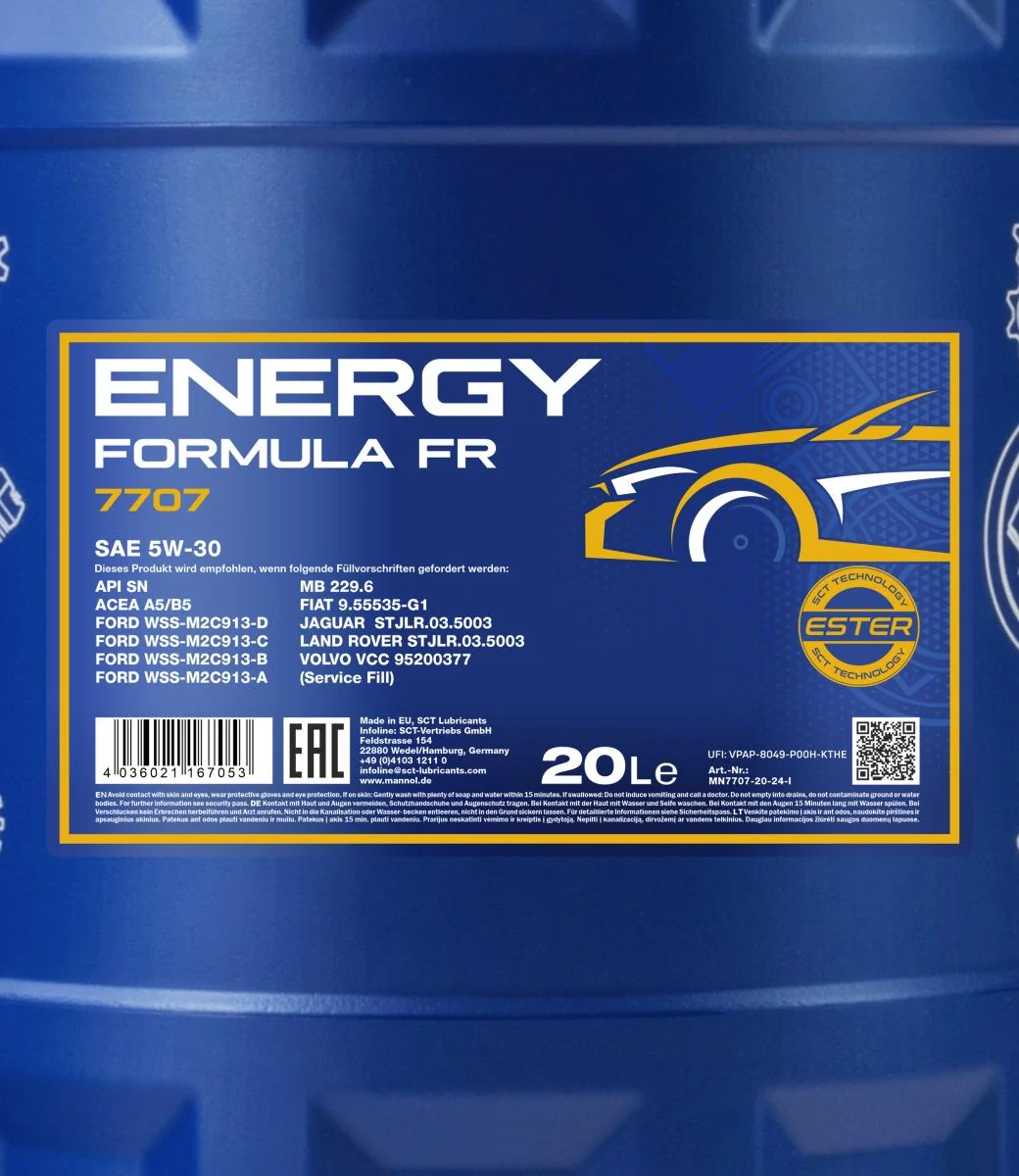 MANNOL® - MN770720 - 7707 Energy Formula FR 5W-30 20l
